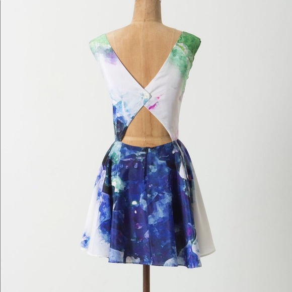 Anthropologie Geological Cutout Watercolor Dress - Picture 3 of 4